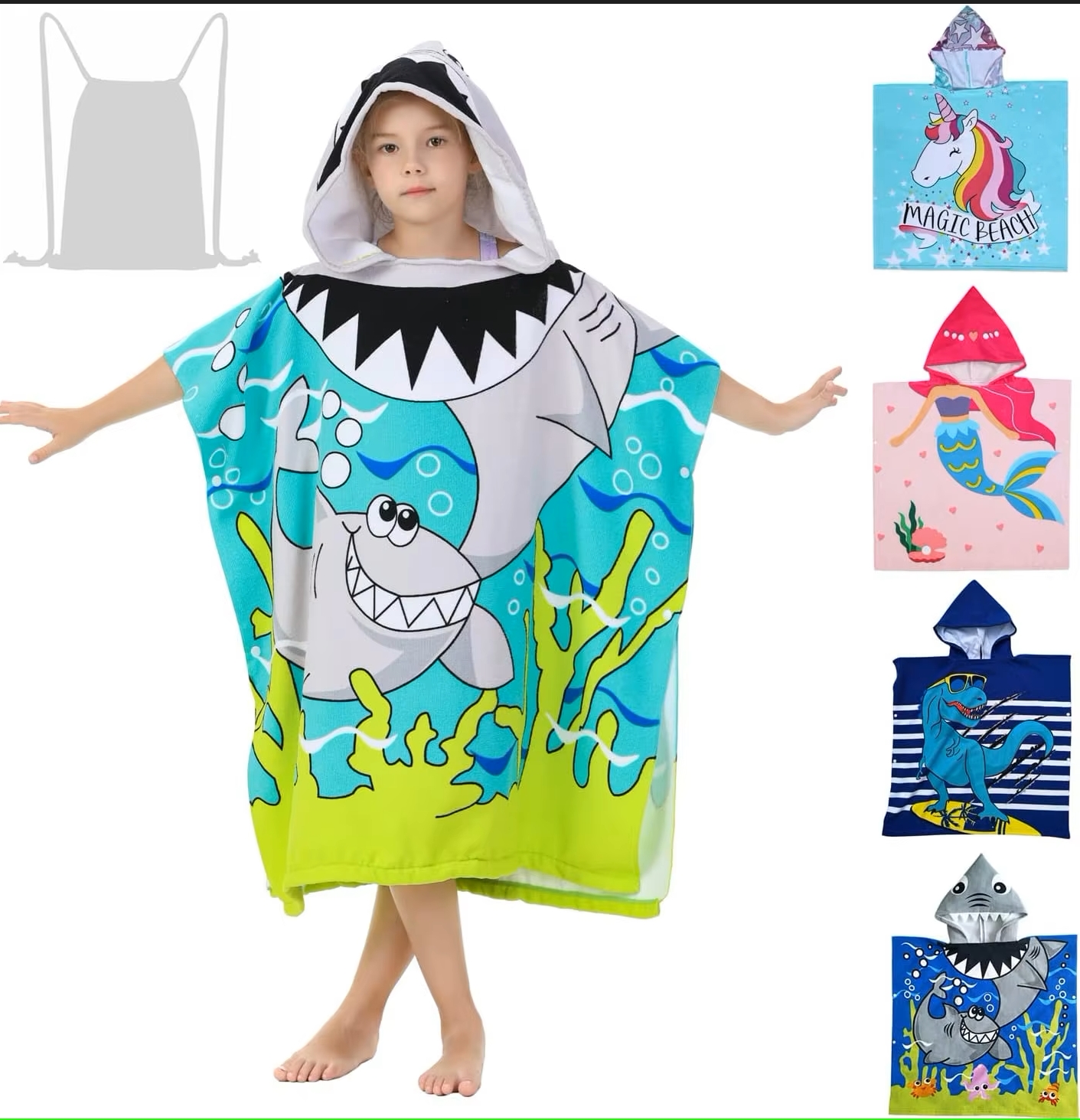 Microfiber Child Hooded Beach Towels